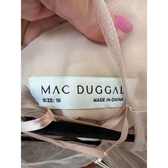 Mac Duggal 30681 Sheer Neckline Illusion Sleeve Dress in Lilac Size 16 NWT - Picture 11 of 12